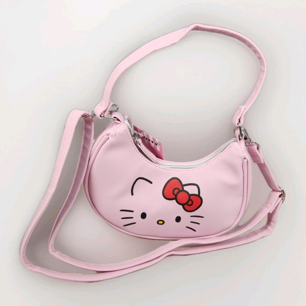Hello Kitty Sanrio Pink Small Purse Baguette Crossbody Shoulder Bag New With Tag